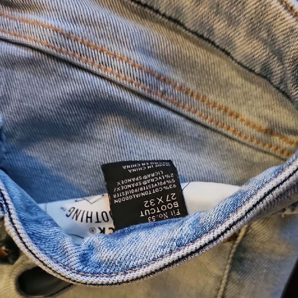 Buckle Light Blue Flare Jeans - Picture 2 of 4